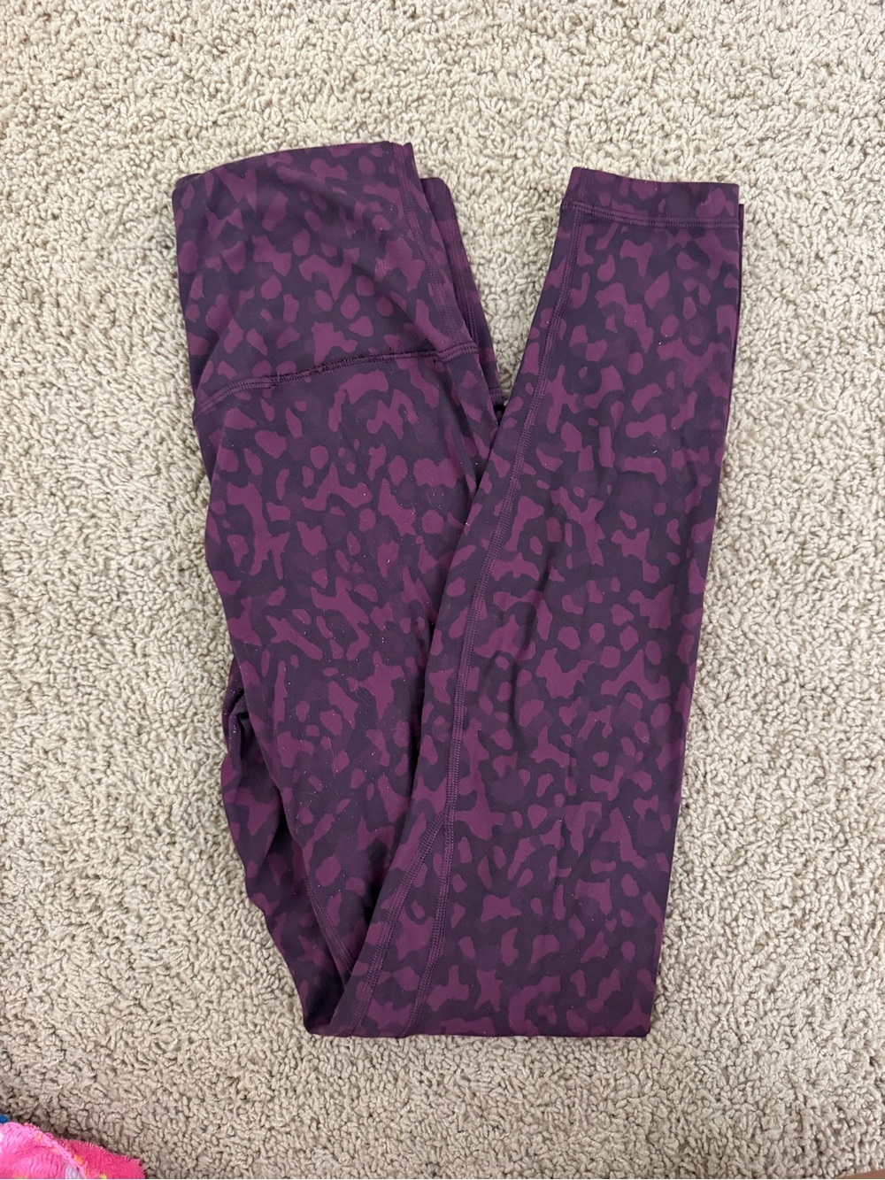 Purple Lululemon Animal Print Leggings